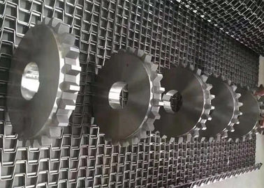 Stainless Flat Wire Mesh Belt , Honeycomb Conveyor Belt For Bread Baking