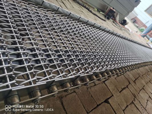 Heavy Duty Flat Wire Mesh Belt Stainless Steel Conveyor Belt for Cooling Frying Packaging and Heat Treatment
