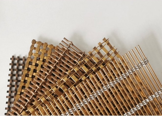 Dekorative nicht verrostende Bronzebreite Stahldraht-Mesh For Furnitures 0.6m-1.5m