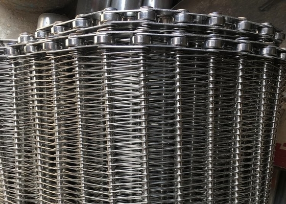 Warmverkauf 1m 1,2m 1,5m kundenspezifischer breiter Edelstahlkettennetzförderband