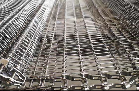 Spirale Hochtemperaturkettenverbindung Metallnetzförderband für die Lebensmittelindustrie