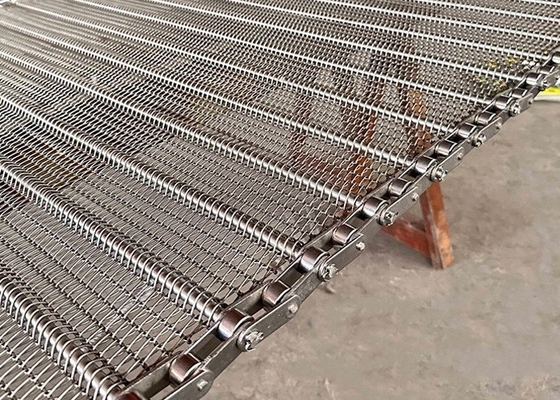 Langlebiges, hochtemperaturbeständiges Förderband aus Edelstahl 304 mit 2-3 mm Plattenstärke