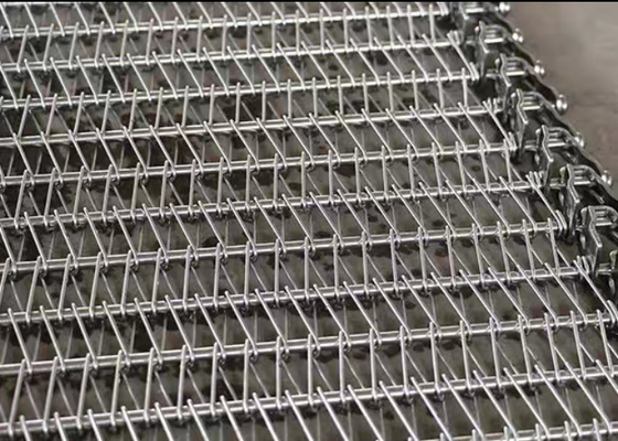 Edelstahlketten-Spiralbandförderer 1m 1,2m 1,5m breit Metall-Balance-Gewebe