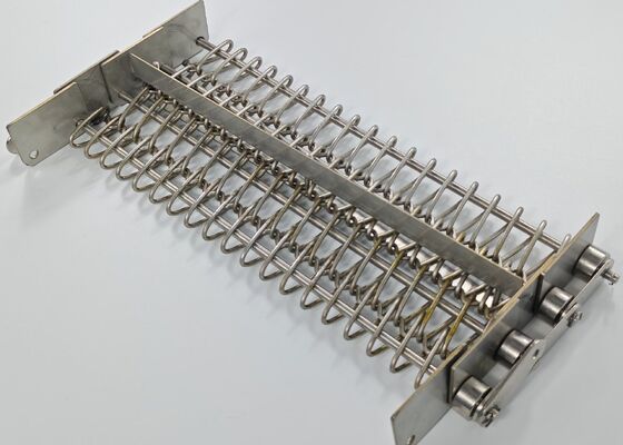 304 316 316L Lebensmittelqualität Edelstahl Kohlenstoffstahl Spirale Kettenverbindung Ofen Backofen Drahtnetz Gürtel Förderband