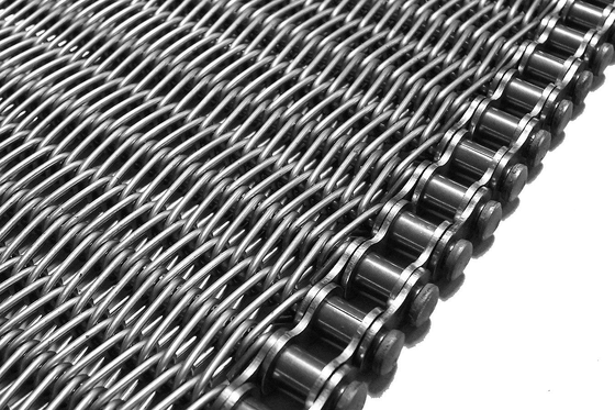 Edelstahl-Kettenband für industrielle Lebensmittelverarbeitung und Materialtransportanlagen