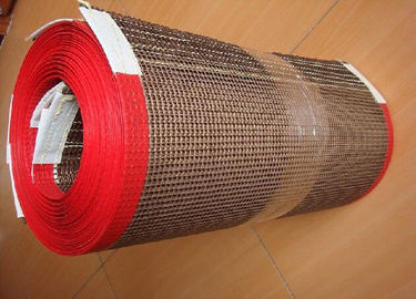 10 × 10 roter Rand PTFE Mesh Belt, PTFE beschichtetes Fiberglas-Förderband