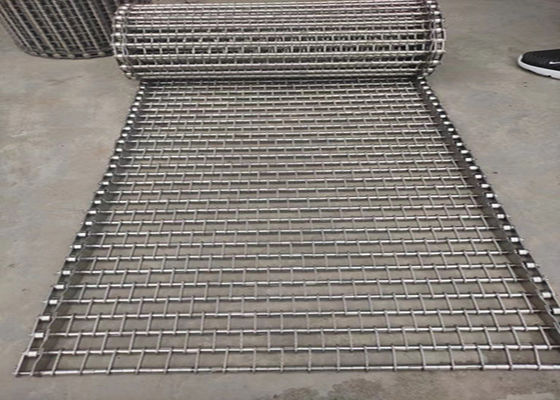 Beständiger Imbiss der hohen Temperatur, der Edelstahl-Kette Mesh Conveyor Belt brät