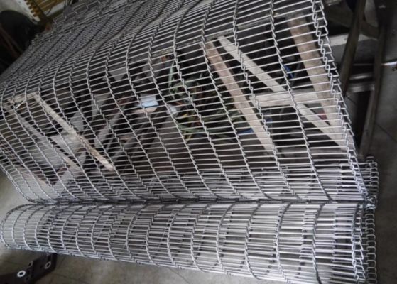 Edelstahl 3mm Dia Flat Flex Conveyor Belt des Fleisch-Prozess-316l