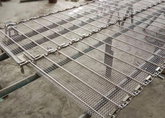 60cm Breite Aisi 201 Ketten-Mesh Conveyor Belt For Bottle Beförderung