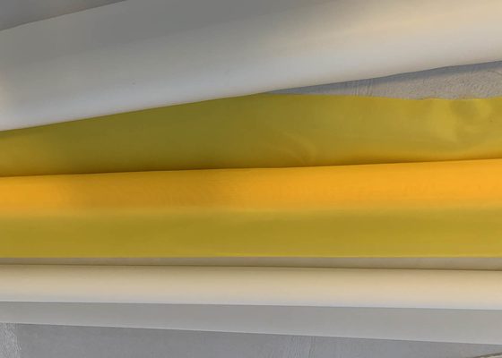 Weiße gelbe Farbe der 100% Nylonrollen110 Maschen-43t für T-Shirt Drucken