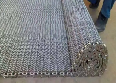 Nahrungsmittelgrad-gewundene Mesh Belt Stainless Steel For-Nahrungsmittelfabrik